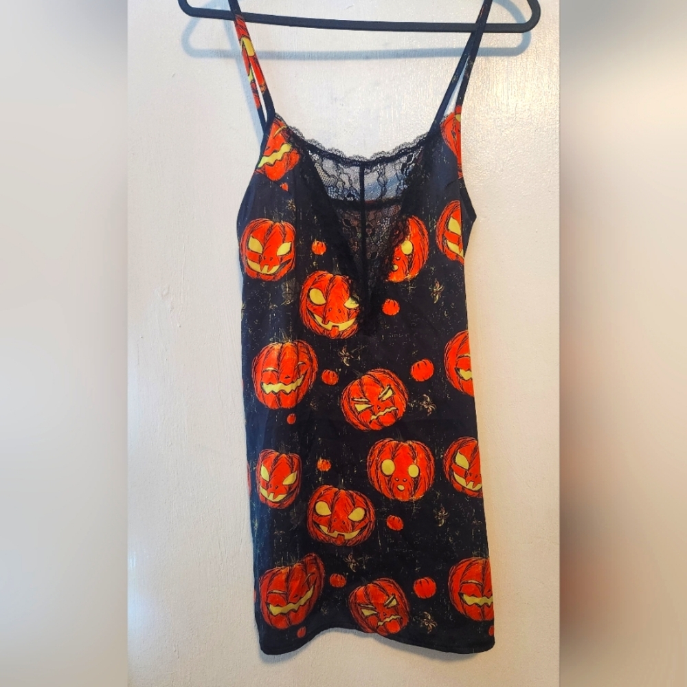 Halloween Pumpkin jack O lantern Slip Night Dress